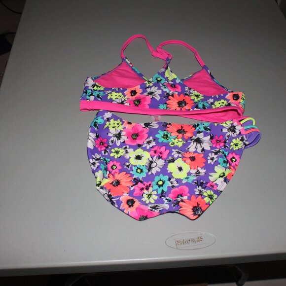 Multi Color 2 Pcs Justice Bikini Swimsuit Size 16 - Picture 5 of 10